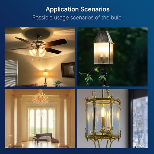 60W Equivalent LED Chandelier Light Bulbs (12 Count)