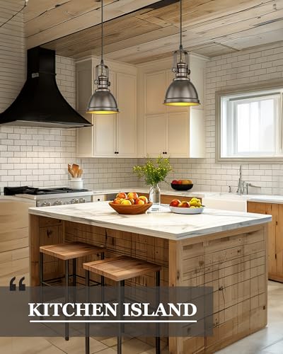 2 Pack Metal Pendant Lights Kitchen Island
