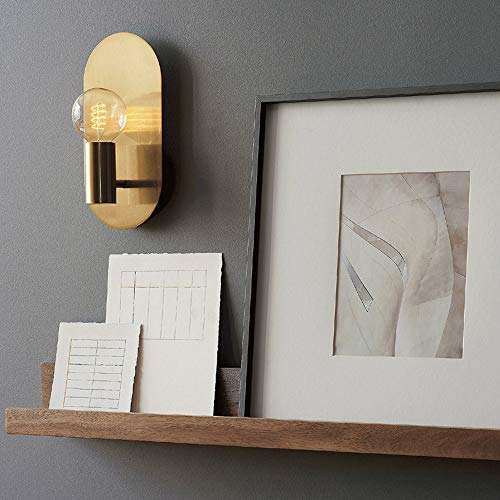 Brushed Gold Wall Lighting Fixtures (2 Count)