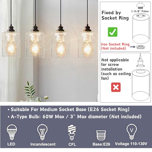 6Pcs Crack Finish Glass Lamp Shade (6 Count)