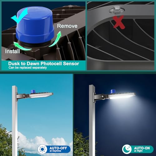 240W LED Parking Lot Light Dusk to Dawn Photocell 4Pack 36000LM (4 Count)