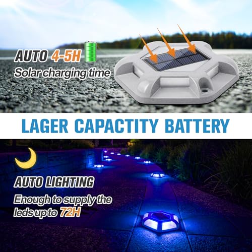 Solar Dock Driveway Deck Outdoor Pathway LED Lights (12 Count)