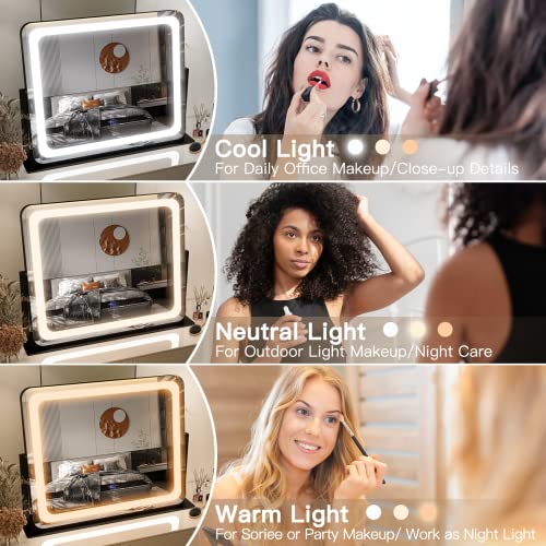 Vanity Mirror with Lights 22"x17"