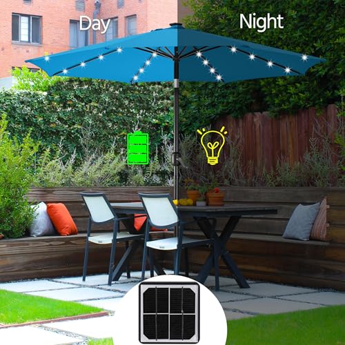 10FT Solar Patio Umbrella w