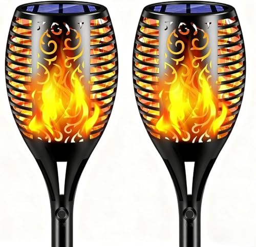 Flickering Flame Solar Torch Lights Outdoor (4 Count)