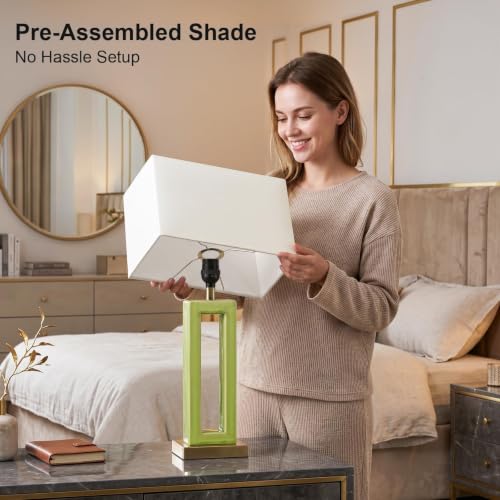 22" Modern Ceramic Table Lamps Set of 2 (2 Count)