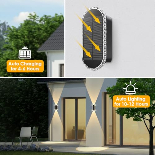 Solar Fence Lights Outdoor (8 Count)