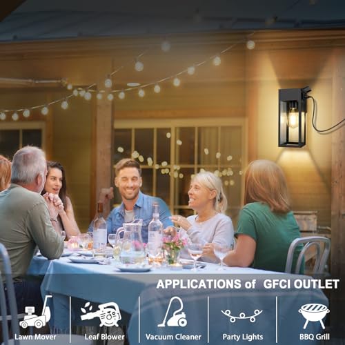 Porch Lights with GFCI Outlet