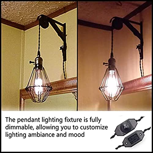 15FT Vintage Pendant Light Cord with Dimmer (2 Count)