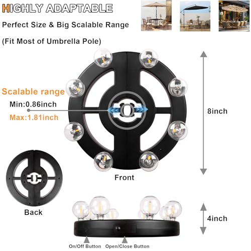 Umbrella Lights Outdoor Patio (8 Count)