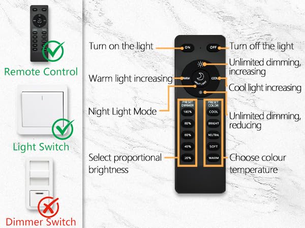 Flush Mount Ceiling Light with Remote & Night Light