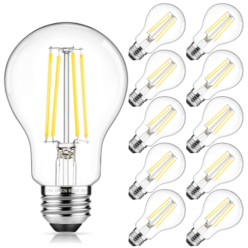 A19 Vintage LED Edison Bulbs Dimmable 60W Equivalent High Brightness (10 Count)