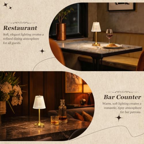 Gold Cordless Rechargeable Table Lamp