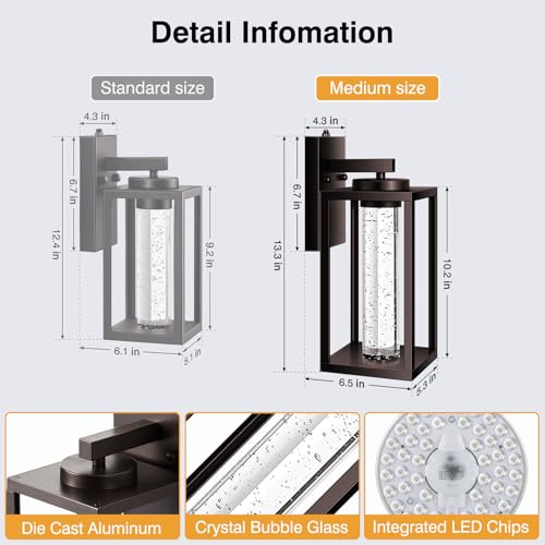 2 Pack Large Outdoor Porch Lights (2 Count)