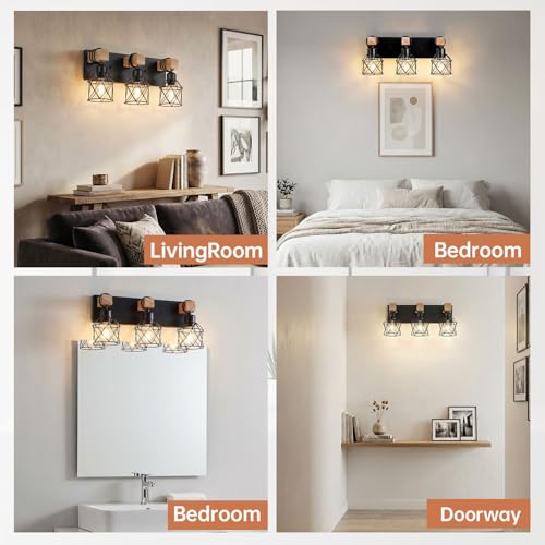 3 Light Farmhouse Vanity Light Fixture