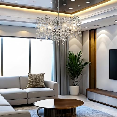 30" Modern Crystal Chandelier