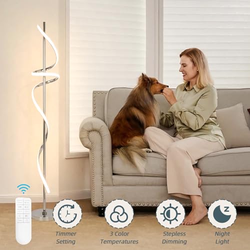 Modern Floor Lamp with Remote Control