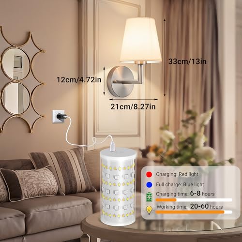 Battery Operated Wall Sconce (2 Count)