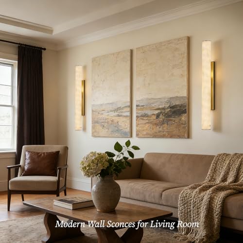 36" Alabaster Wall Sconce