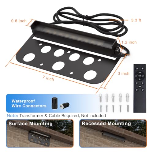 4 Pack 7 Inch RGBCW Retaining Wall Lights (4 Count)
