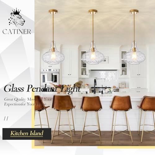 11" Clear Hammered Glass Pendant Light
