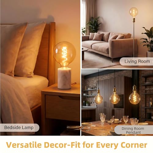 G125 G40 Large Vintage LED Edison Bulb (2 Count)