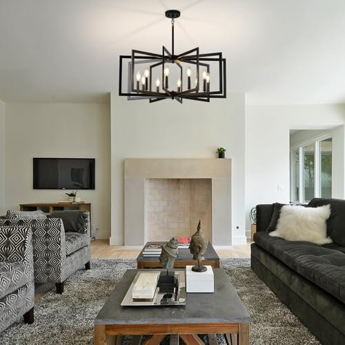 Black Chandelier for Dining Room (10 Count)