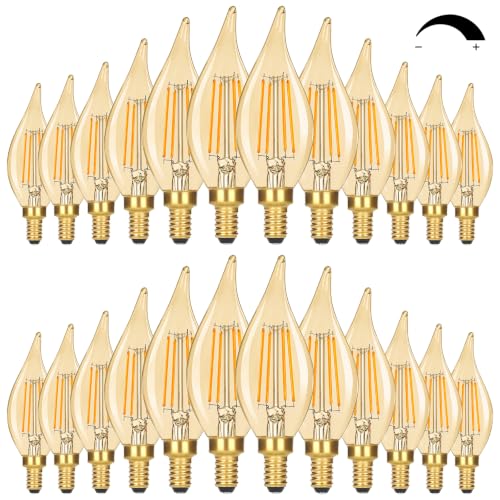 Dimmable E12 Candelabra LED Light Bulbs 40W Equivalent (24 Count)