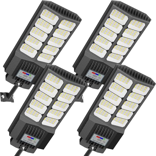 Solar Street Lights Outdoor Waterproof Dusk to Down with Motion Sensor (4 Count)