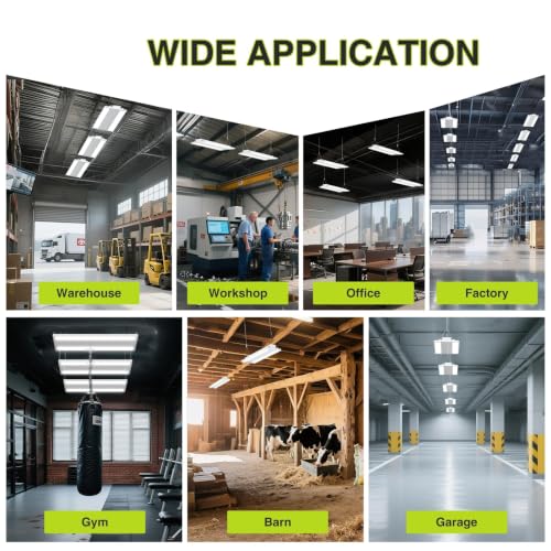 48 Pack 210W Motion Sensor LED Linear High Bay Shop Light (3 Count)