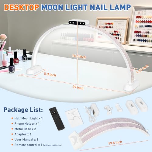 Half Moon Light for Nail Desk