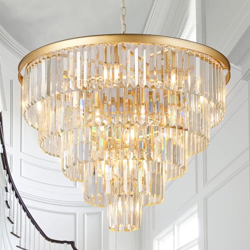 30" Modern Crystal Chandelier