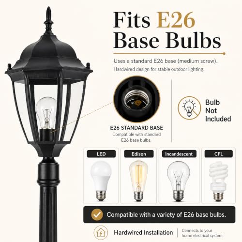 84.6" Outdoor Lamp Post Light