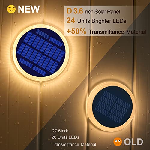 Solar Step Dock Deck Stair Stick on Lights for Outside Solar Powered (4 Count)