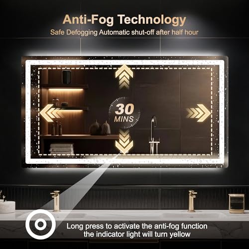 30x55 LED Bathroom Vanity Mirror with Lights