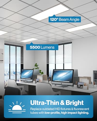 Sunco 12 Pack 2x4 LED Flat Panel Lights 3CCT Selectable (12 Count)
