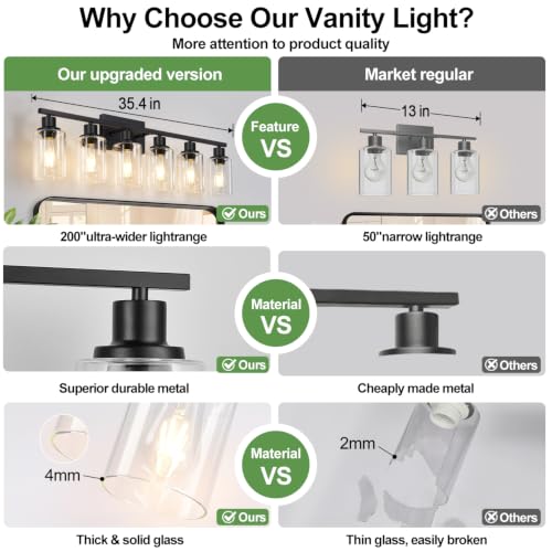 6 Light Bathroom Light Fixtures