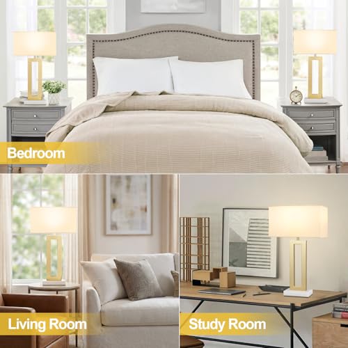 22" Tall Bedroom Lamps for Living Room (2 Count)
