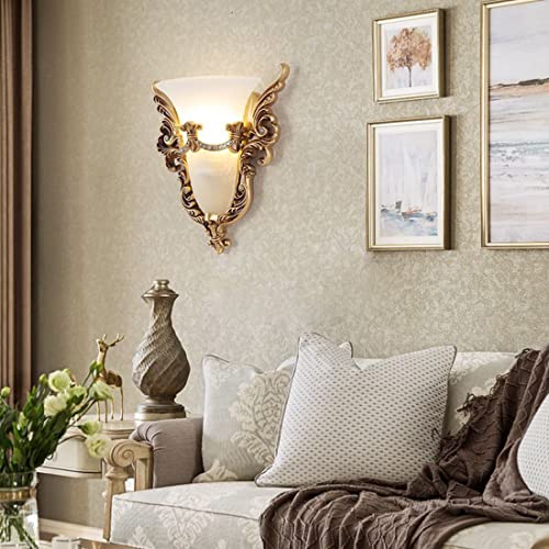 Unique Glass Wall Sconce Light Vintage Wall Light Angel Wings Style