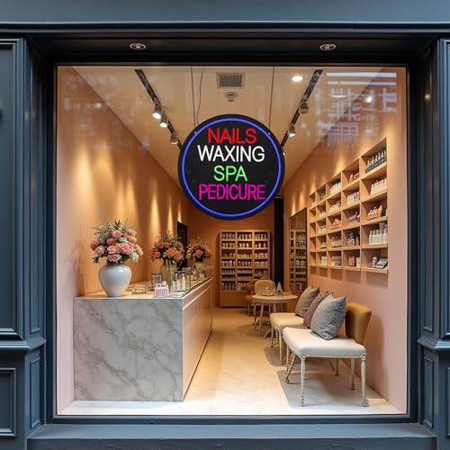 Nails Waxing Spa Pedicure Neon Sign