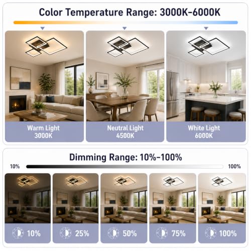 Modern Black Led Ceiling Light 3