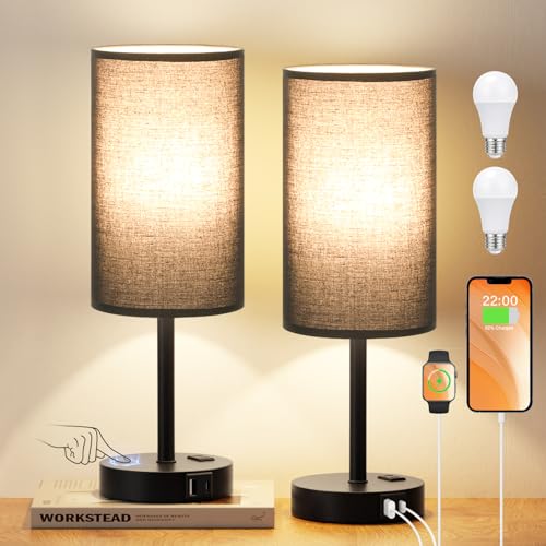 Touch Bedside Table Lamps Set of 2