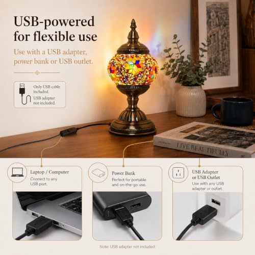 Turkish Mosaic Lamp Kit for Adults (120Red)
