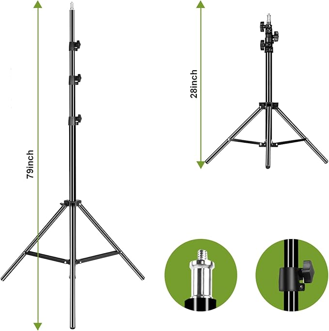 GVM 80W LED Video Light, Umbrella Lighting Kit CRI97+ 5600K with Tripod Stand, Soft Umbrella, Continuous Output Lighting for YouTube, Video Recording, Wedding, Outdoor Shooting P80S-2