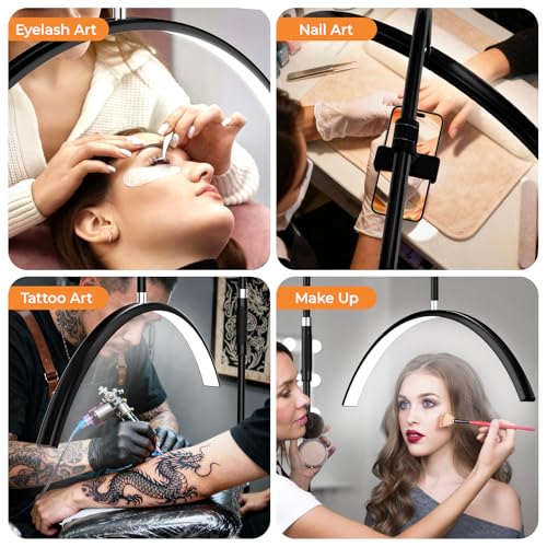 Half Moon Lash Light Dimmable Esthetician Floor Lamp