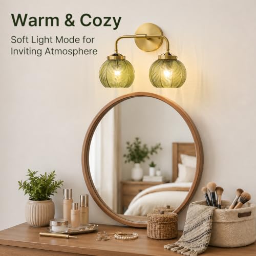 Vintage Bathroom Vanity Light Fixtures (Gold / 2-Light)