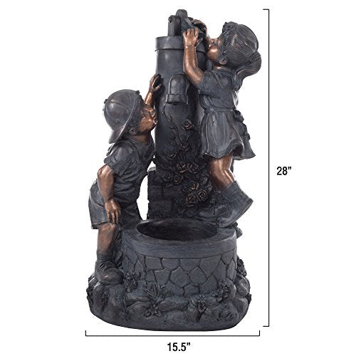 Boy and Girl Outdoor Water Fountain