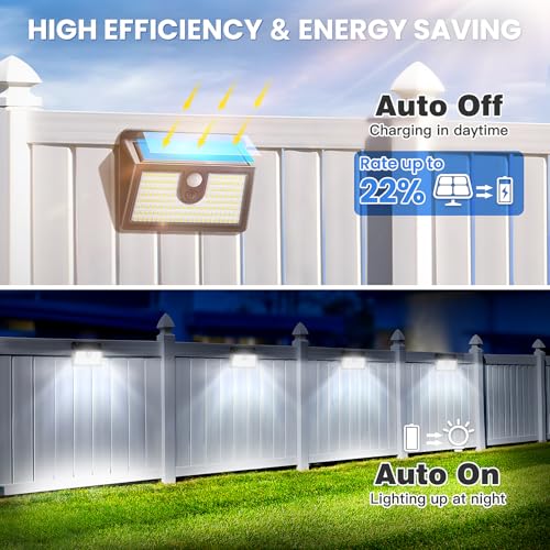 2 Packs] Solar Motion Sensor Outdoor Lights (2 Count)