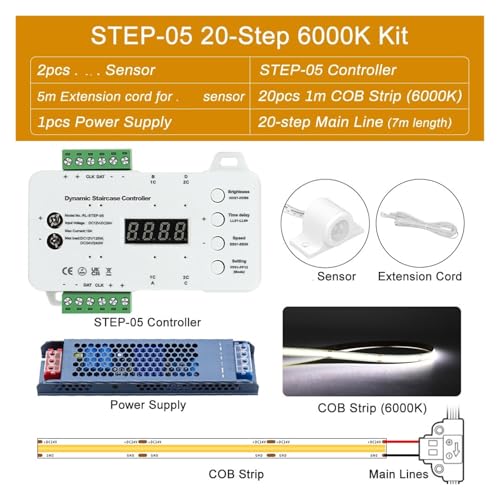 Stair Light with Motion Sensor Switch DC 12V 24V LED Light with House Step Stair Lighting