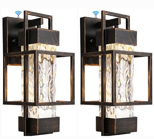 Modern Outdoor Light Fixtures Dusk to Dawn Outdoor Lighting 2 Pack (2 Count)